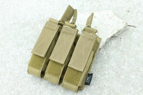 G TMC MOLLE Tri Open Top Mag Pouch for MP7 ( Khaki )